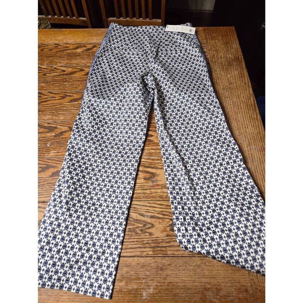 NWT Veronica Beard Dova Off White Printed Multi Pant High Rise Wide Leg Sz 6 - Picture 5 of 5